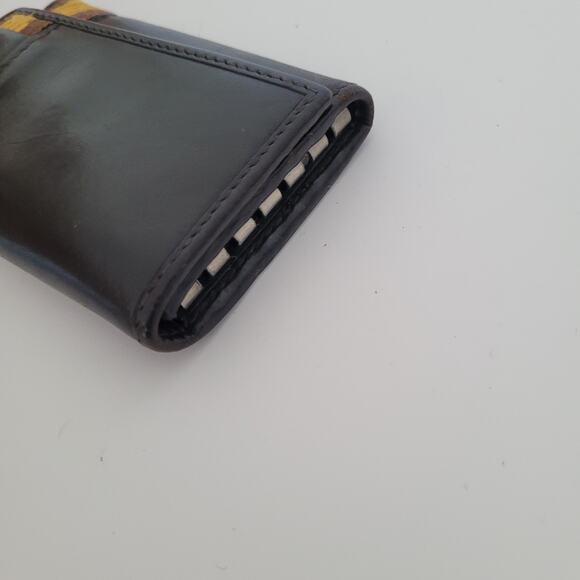 GUCCI GG Logo 6 Key Holder Wallet Case Leather Small Unisex Brown Trifold - Picture 9 of 9